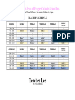 HIJP Teacher's Schedule