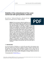3.0 Stability of The Embankment of Fine Sand Reinforced With Geosynthetic Materials