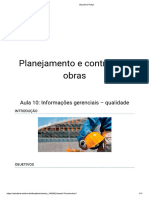 Gerenciamento de Obra Aula 10