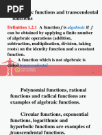 1.2 Algebraic Functions