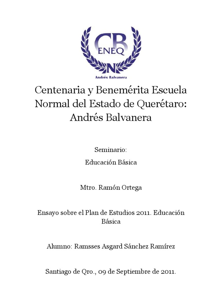 Análisis del Plan de Estudios 2011 | PDF | Plan de estudios | Educación ...