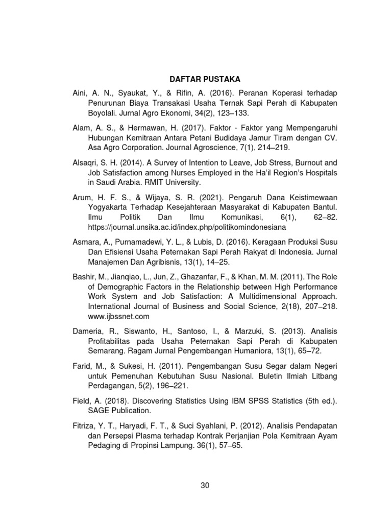 Contoh Daftar Pustaka Skripsi | PDF
