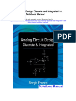 Analog Circuit Design Discrete and Integrated 1st Edition Franco Solutions Manual