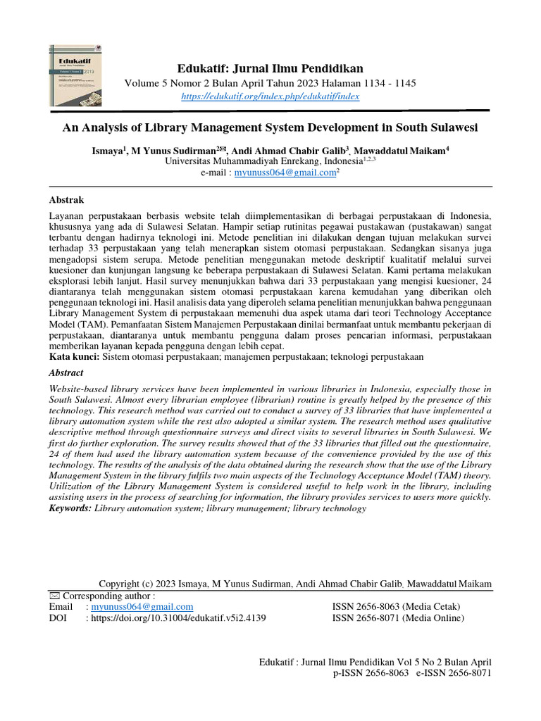 An Analysis of Library Management System Developme | PDF | Seni ...