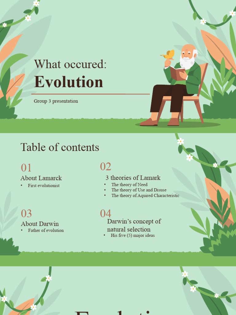Science Subject For Middle School Darwins Theory of Evolution 1 | PDF ...