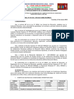 Resolución Directoral de Conformación Del Comité de Gestión de Condiciones Operativas Para El Año 2022