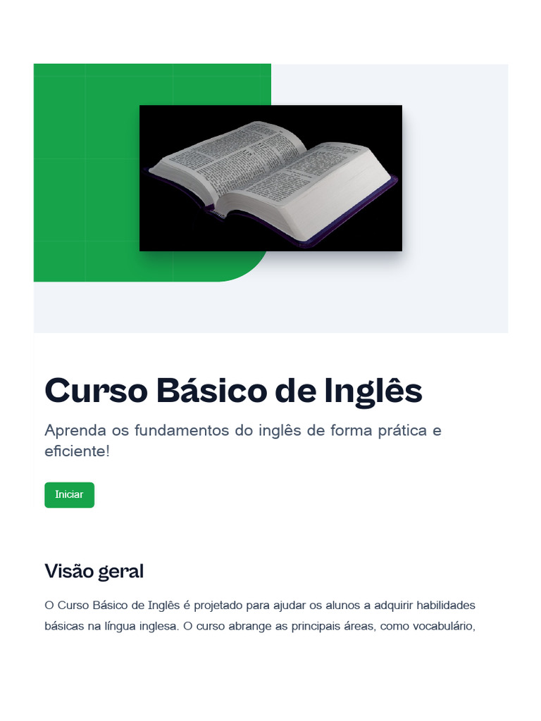 Curso Basico de Ingles | Download grátis PDF | Língua inglesa | Gramática