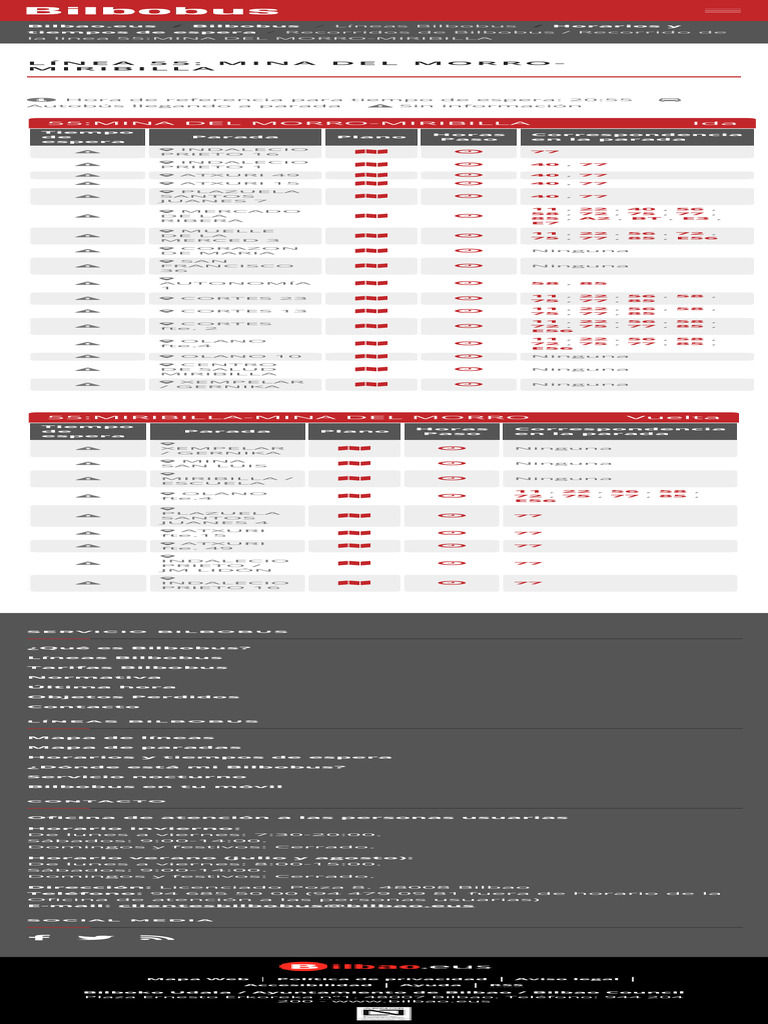 Bilbao - Eus, Bilbobus, Líneas Bilbobus, Horarios y | PDF | País Vasco ...