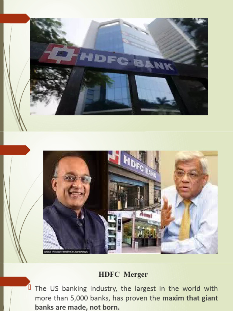 HDFC Merger | PDF | Banks | Mergers And Acquisitions