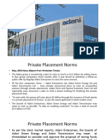 Private Placement Norms
