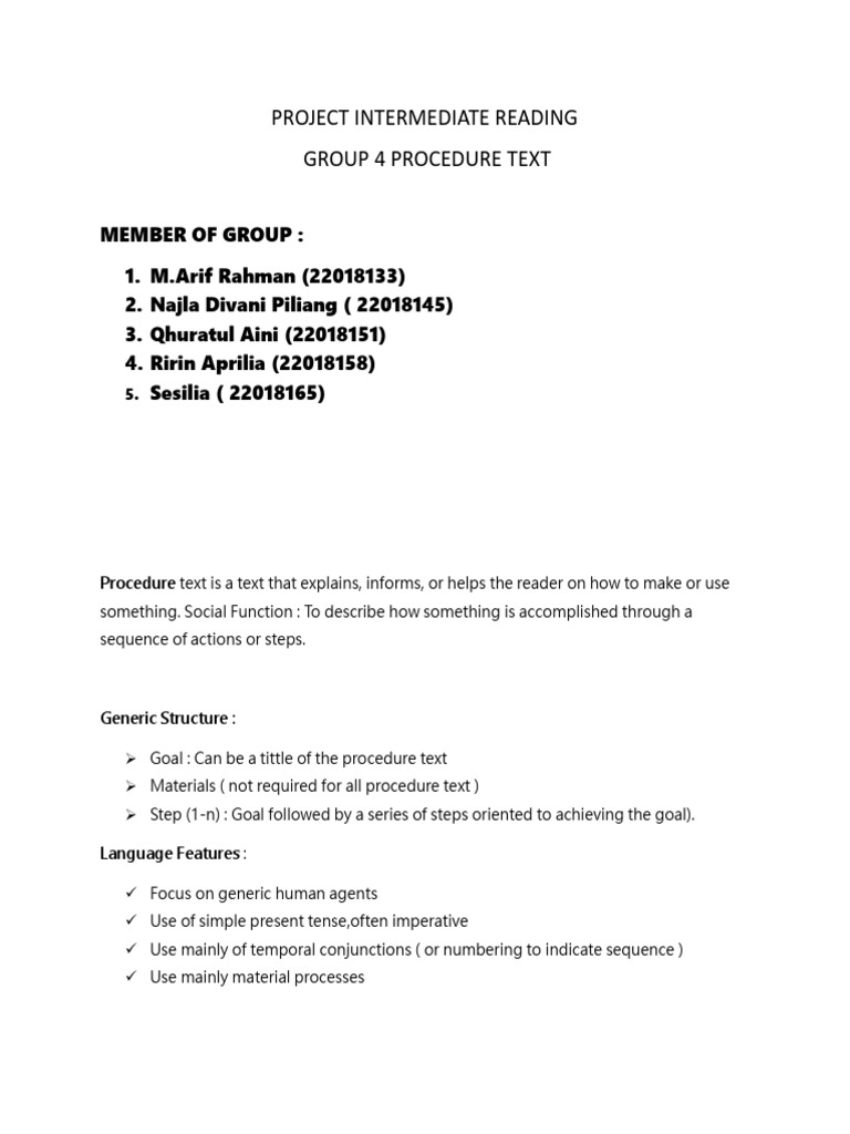 Intermediate Reading Practices