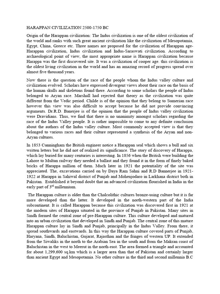 Harappan Civilization PDF