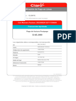 Notificación de Pago en Línea: Con Numero Factura: 2023082813371730604 Transacción Aprobada