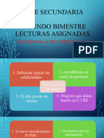 2° DE SECUNDARIA LECTURAS ASIGNADAS IIbimestre