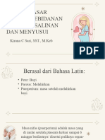 Konsep Dasar Asuhan Kebidanan Pasca Persalinan Dan Menyusui