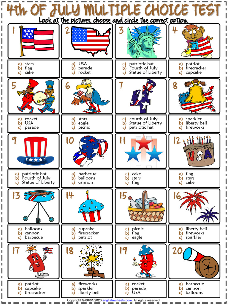 4th of july vocabulary