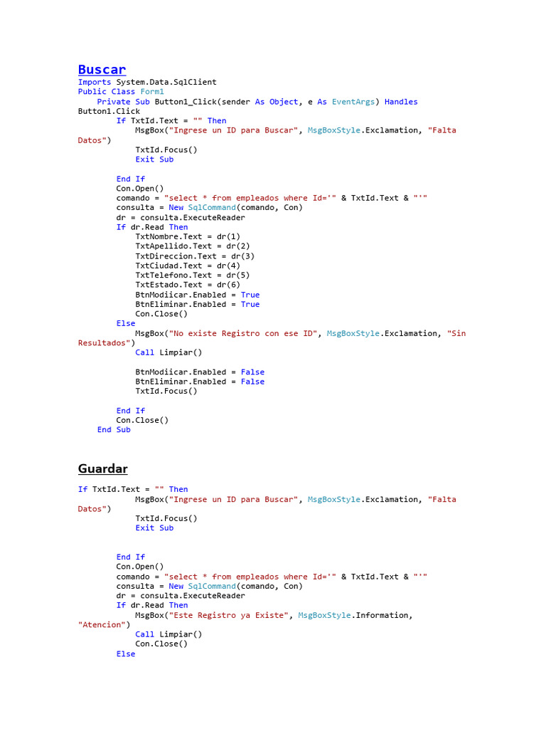 Imports System | PDF | Databases | Computer Programming