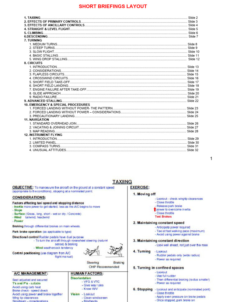 Short Briefings Layout | PDF | Aviation Accidents And Incidents ...