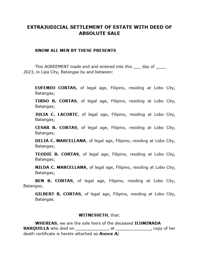Ejs with doas pdf deed civil law legal system 
