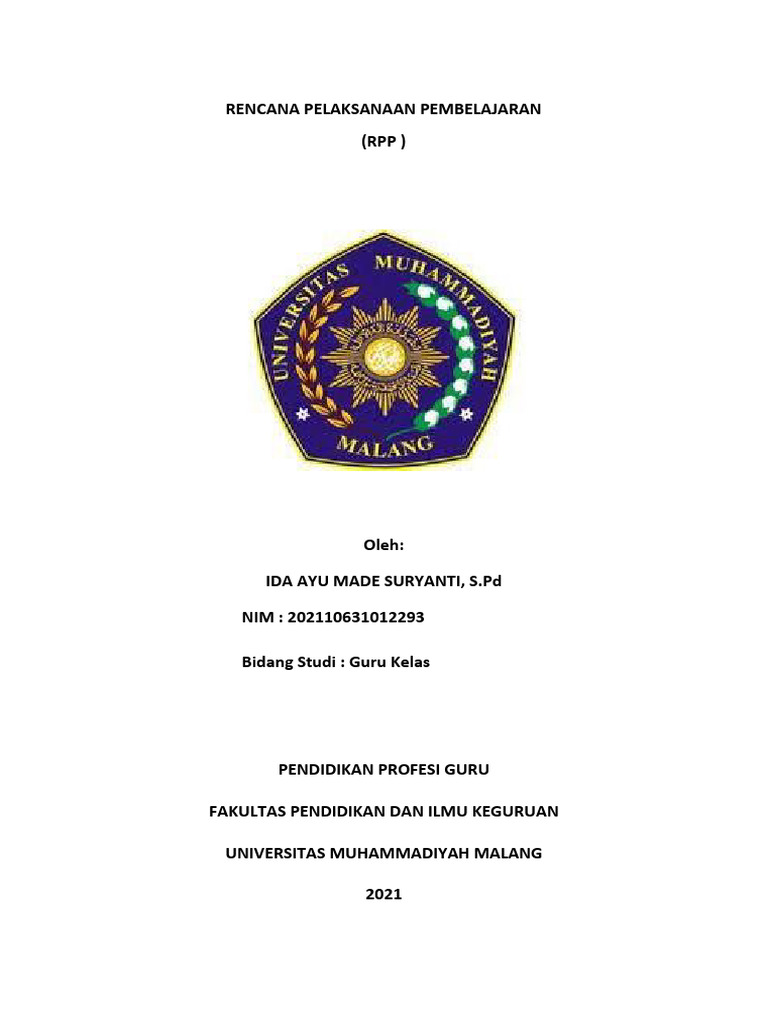 1.RPP Ukin - Ida Ayu Made Suryanti | PDF | Karier & Perkembangan ...