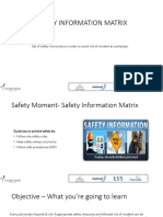 A1.1 Safety Information Matrix