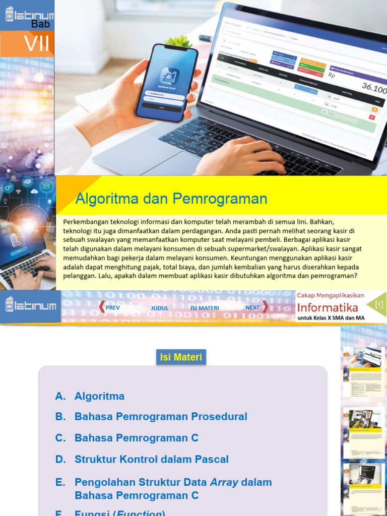 Materi Algoritma dan Pemrograman Kelas 10 | PDF | Teknologi & Rekayasa