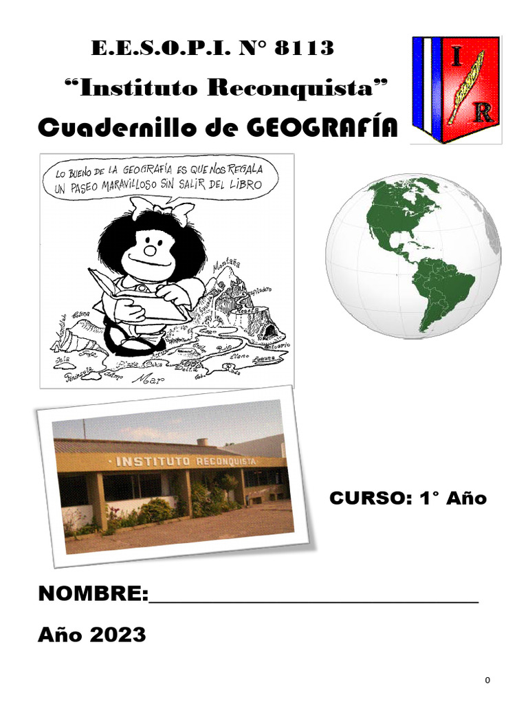 Cuadernillo Geografía 2023 | PDF | Mapa | Sistema de información geográfica