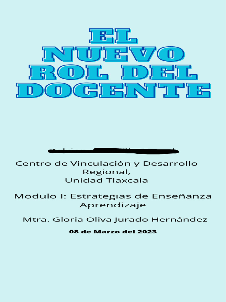El Nuevo Rol Docente 2023 | PDF | Aprendizaje | Enseñando
