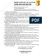 Calendrier Previsionnel Du Second Semestre 2022-2023 Revise_034058
