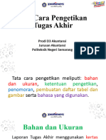 Tata Cara Pengetikan Tugas Akhir