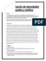 Determinación de Densidades Líquidos y Sólidos. LAB 2