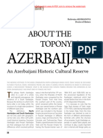 Toponym of Azerbaijan 