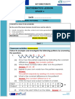 Gr. 4 Numeric Patterns Memorandum