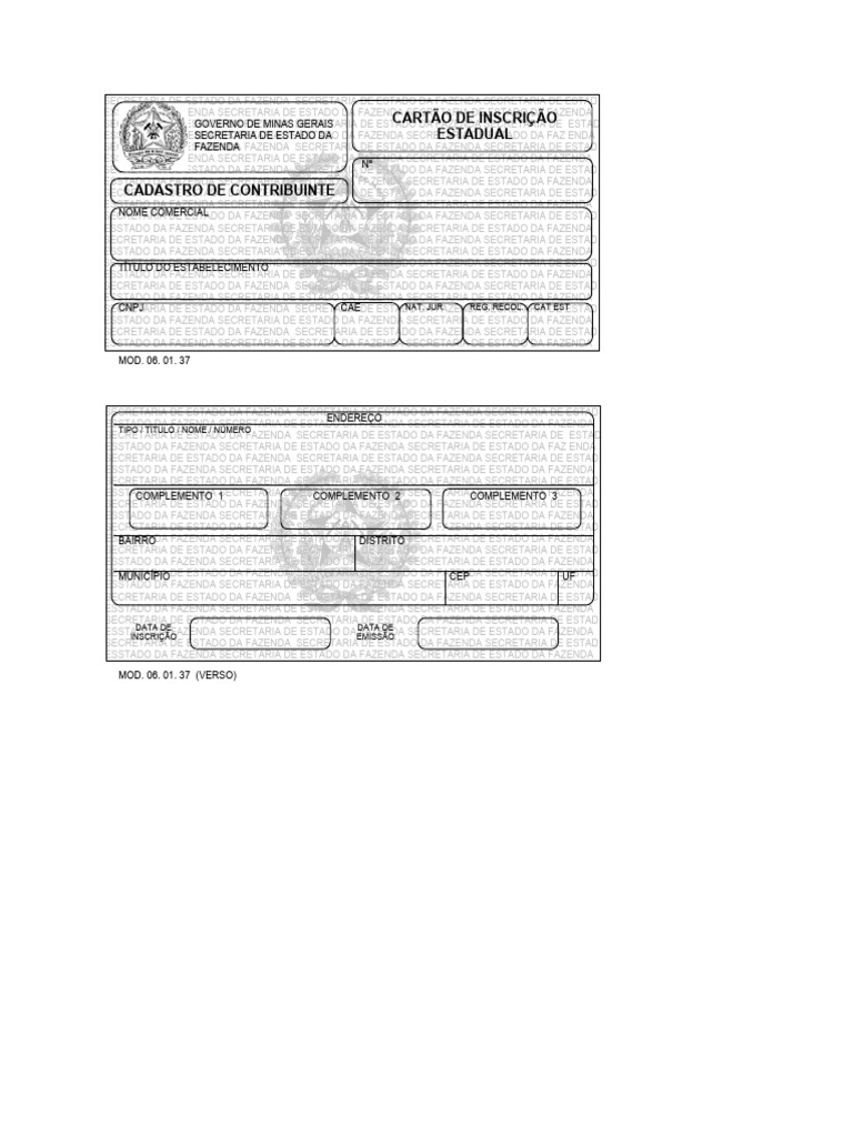 Como Imprimir Cartão de Inscrição Estadual | PDF | Brasil | Comunicação ...