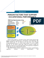 Occupational Therapy Performance Participation And... - (Section III Person Factors That Support Occupational Performance)