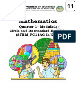 Math11 Precalculus q1 SLM Mod Circle-And-Its-Standard-Equation