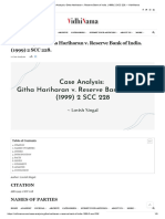 Case Analysis - Githa Hariharan v. Reserve Bank of India. (1999) 2 SCC 228. - VidhiNama