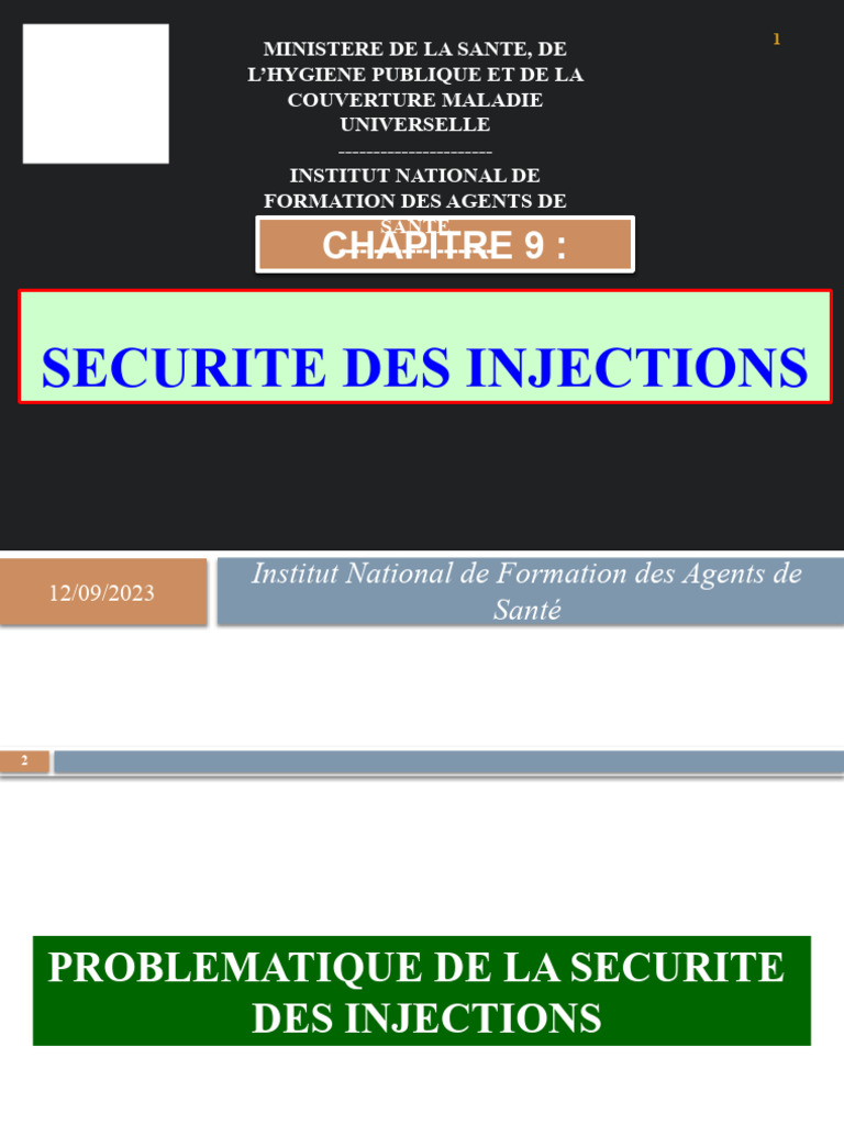Sécurité des Injections Médicales | PDF | Infection | Hépatite C