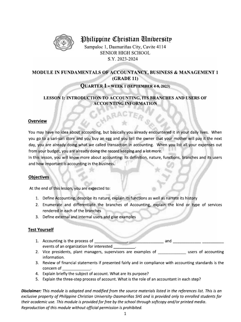 FA1 | PDF