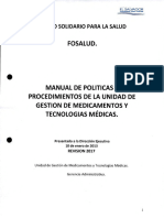 Manual de Políticas y Procedimientos de La Unidad de Gestión de Medicamentos y Tecn. Médicas