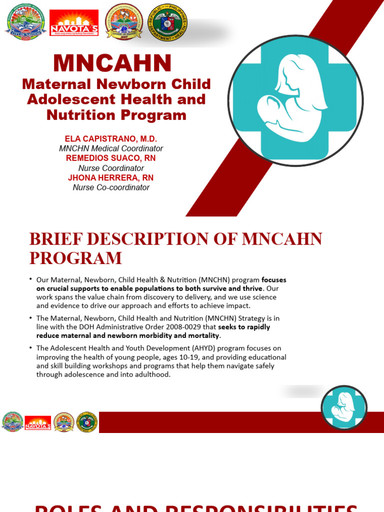 MNCHN Program Overview and Guidelines | PDF | Pregnancy | Maternal Health