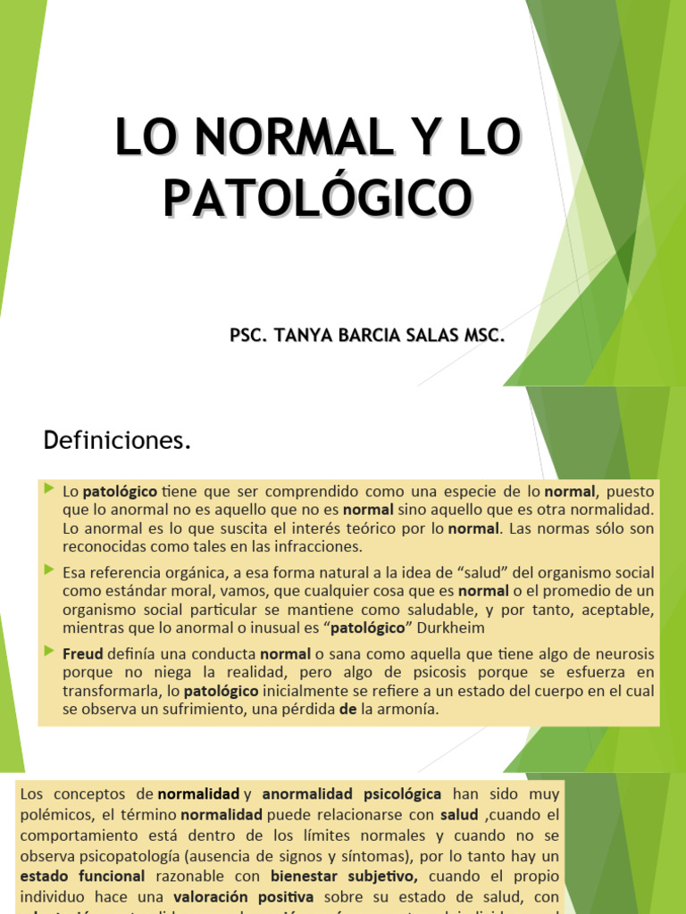 Lo Normal y Lo Patológico | PDF | Comportamiento | Sicología