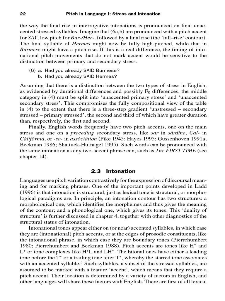 Intonation and Stress in English | PDF | Stress (Linguistics) | Tone ...
