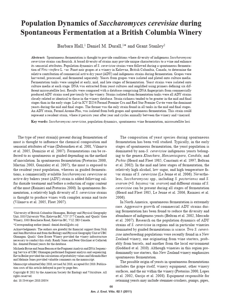 Reines 2004 pdf fermentation in winemaking polymerase chain reaction