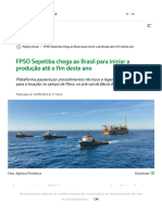 FPSO Sepetiba Chega Ao Brasil para Iniciar A Produção Até o Fim Deste Ano - Agência Petrobras