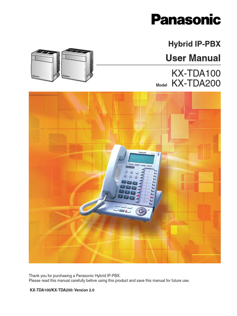 Hybrid Ip-Pbx Kx-Tda100 | PDF | Electromagnetic Interference | Ac Power ...