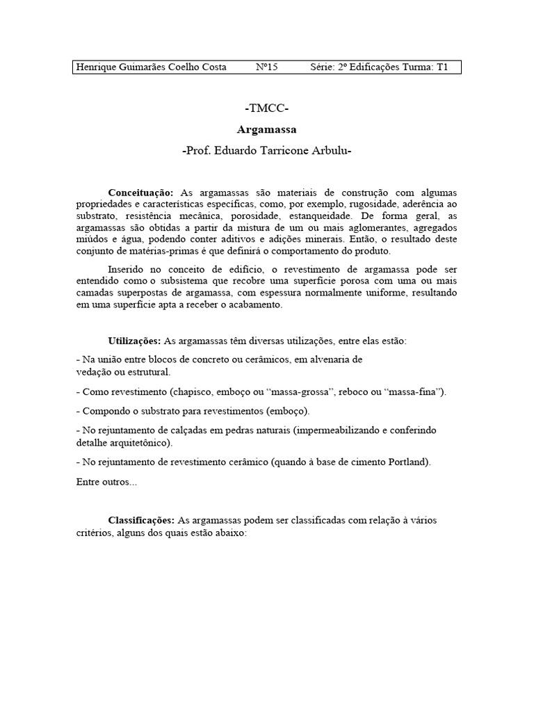 Argamassa tmcc pdf argamassa alvenaria materiais