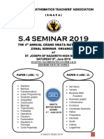 The Smata Annual Maths Zonal Seminar 2019