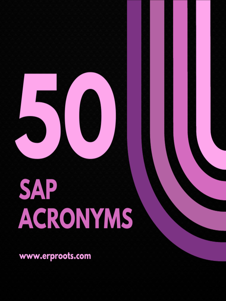 SAP Acronyms PDF Enterprise Resource Planning Analytics