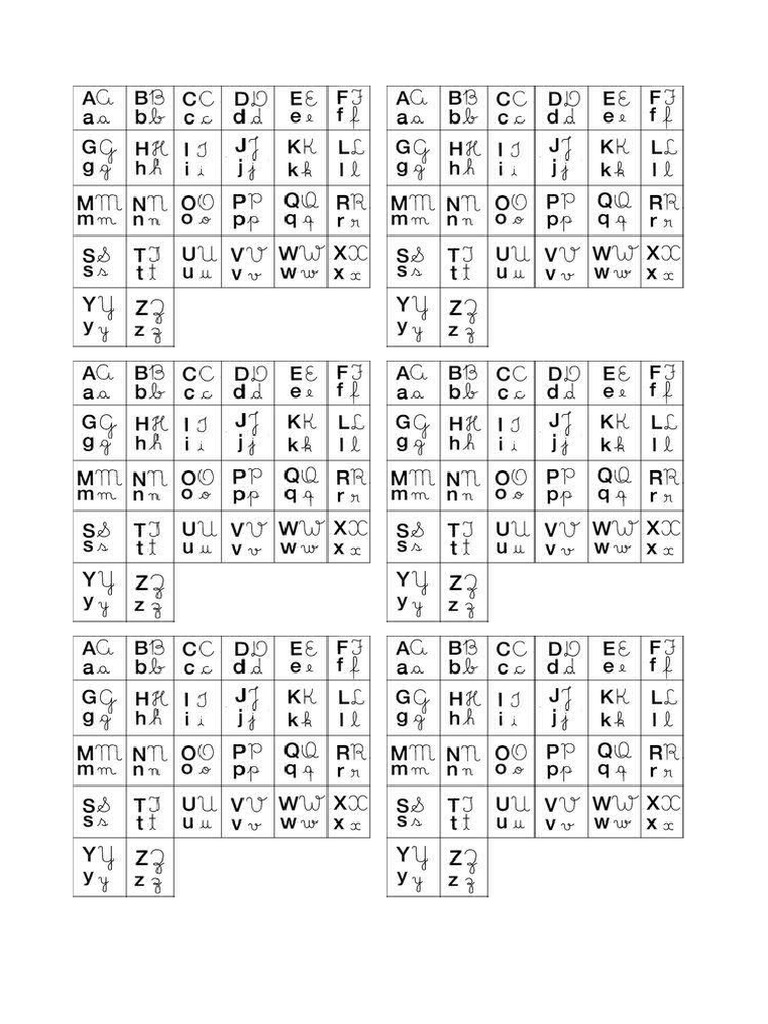 Abecedario 4 Letras | PDF